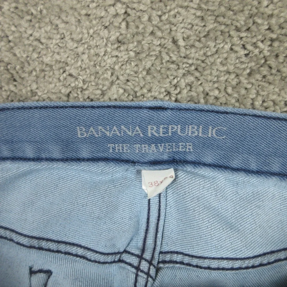 Banana Republic Jeans Mens 38x28 (Tag 38x32) Blue Traveler Stretch Denim Pants
